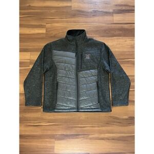 NRA Full Zip Up Jacket Puffer / Fleece Long Sleeve Gray Black Men's Size XL